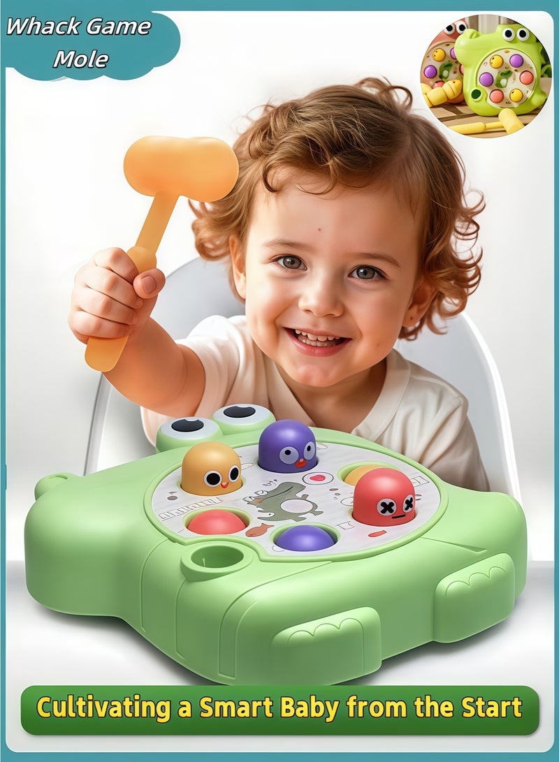 aiyingle Whack A Mole Toy,Pounding Toy for Kid,Baby Interactive Toy,Cute Animal Hand Percussion with Soft Hammer,Early Education Toys,Portable Game Toy,Parent-child Interactive Toy,Hand-eye Coordination Cultivation Concentration,Early Education Toy，Interactive Educational Toys,for Boy and Girl Toddler Toys Gift - Image 1